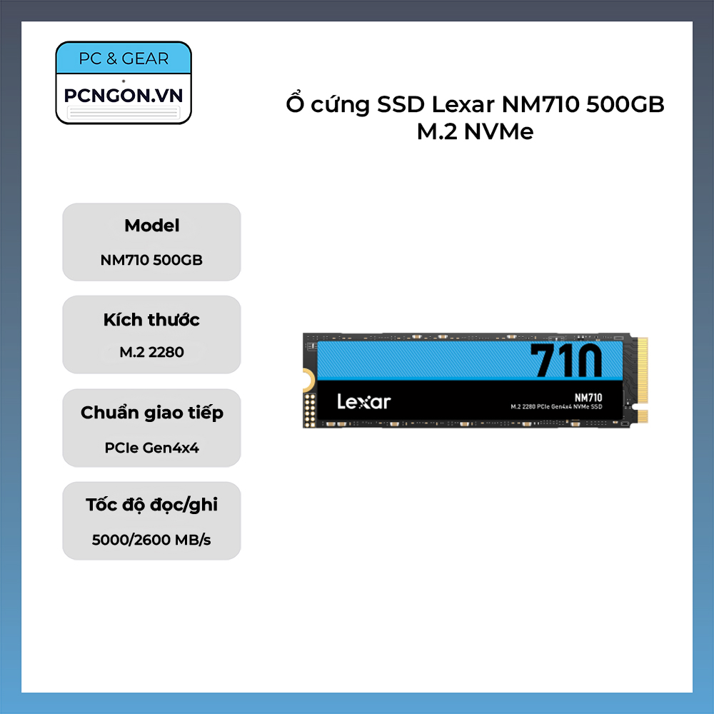 Ổ cứng SSD Lexar NM710 500GB M.2 NVMe