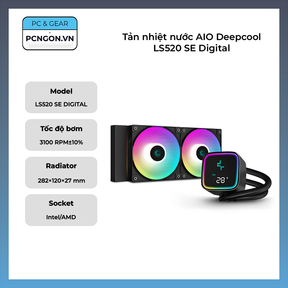 Tản Nhiệt Nước Aio Deepcool Ls520 Se Digital