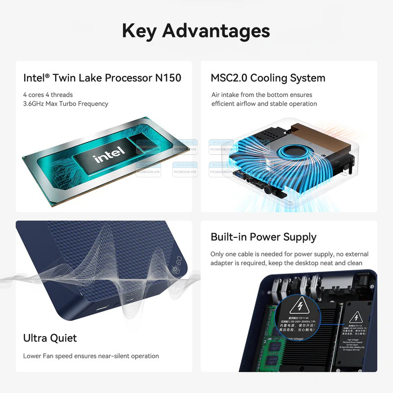 Máy Tính Mini Pc Beelink Eq14 Intel Twin Lake N150 (barebone) 2