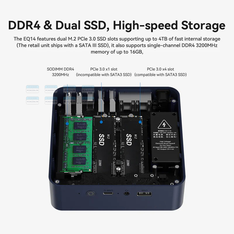 Máy Tính Mini Pc Beelink Eq14 Intel Twin Lake N150 (barebone) 7