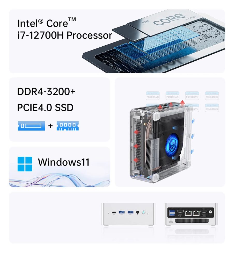 Máy Tính Mini Pc Minisforum Nab6 Lite I5-12600h (barebone) 6