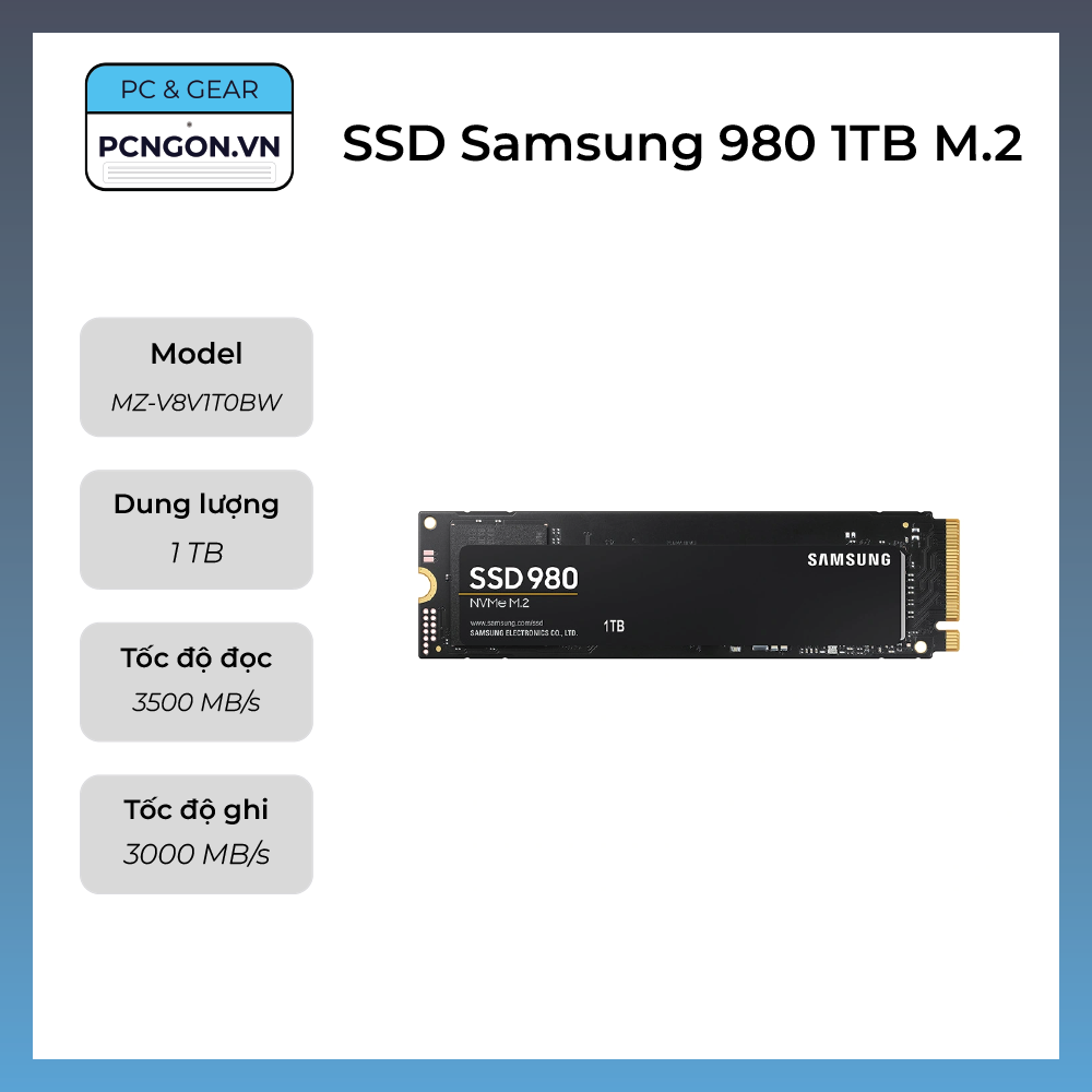 Ssd-samsung-980-1tb-m.2-nvme-pcie-gen3x4-v-nand-mz-v8v1t0bw