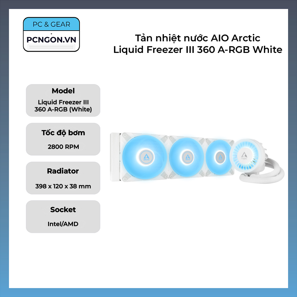 Tản Nhiệt Nước Aio Arctic Liquid Freezer Iii 360 A-rgb White