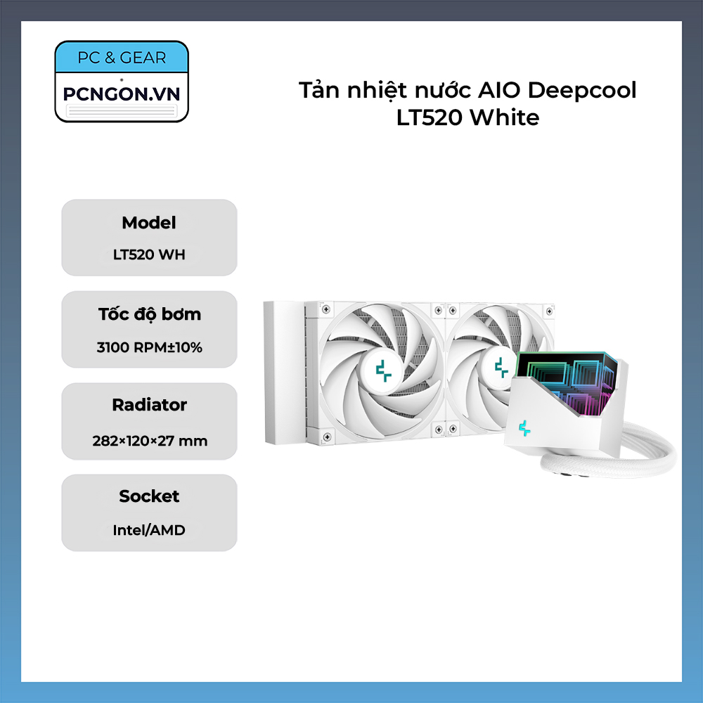 Tản Nhiệt Nước Aio Deepcool Lt520 White