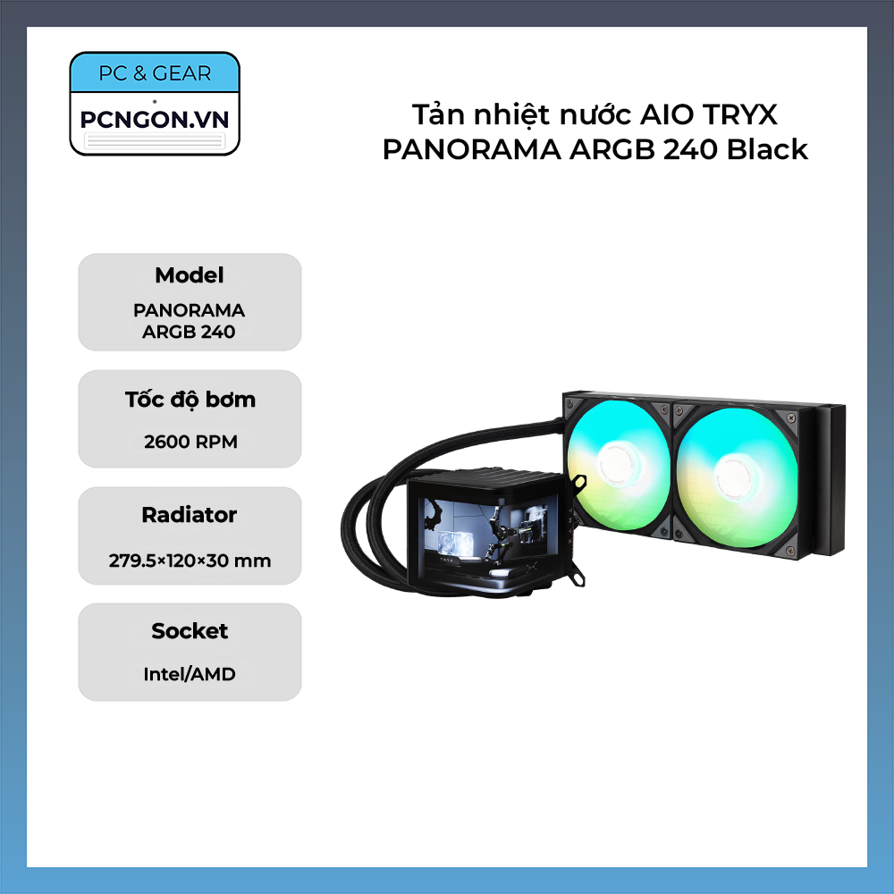 Tản Nhiệt Nước Aio Tryx Panorama Argb 240 Black