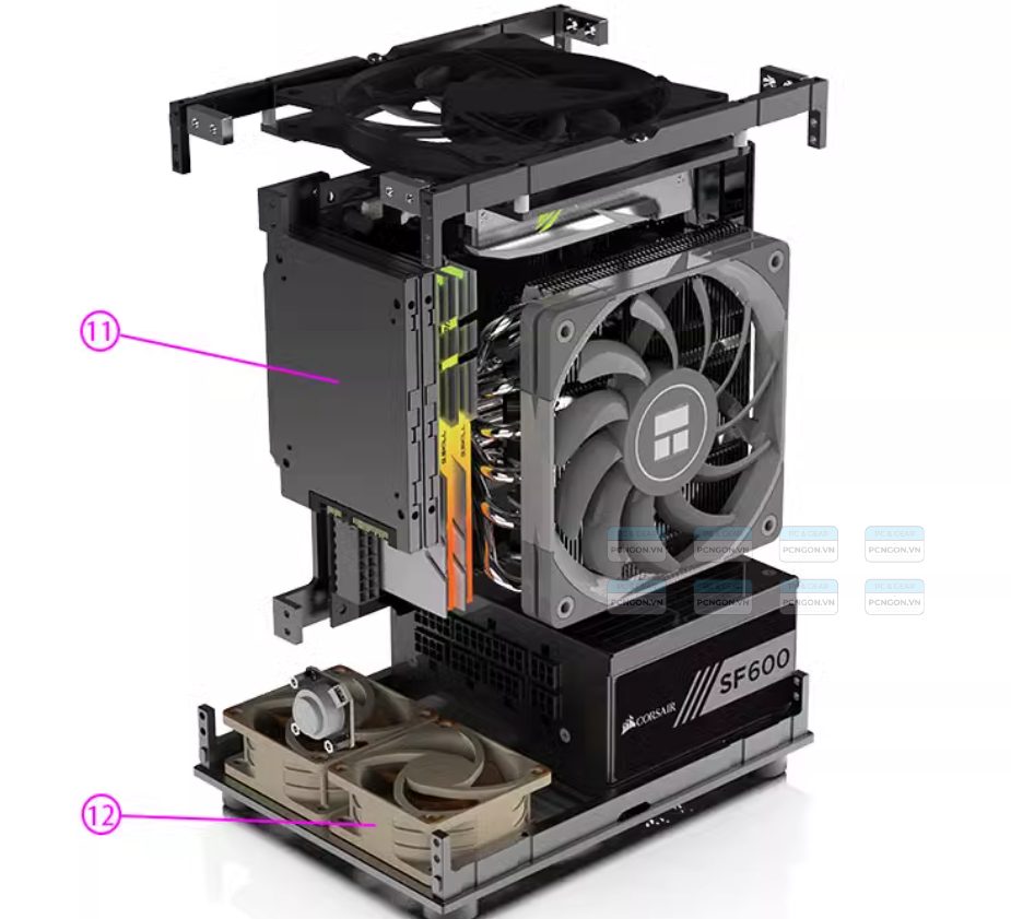 Vỏ Case Máy Tính Mini Itx Lzmod Mini F1 Sfx 5