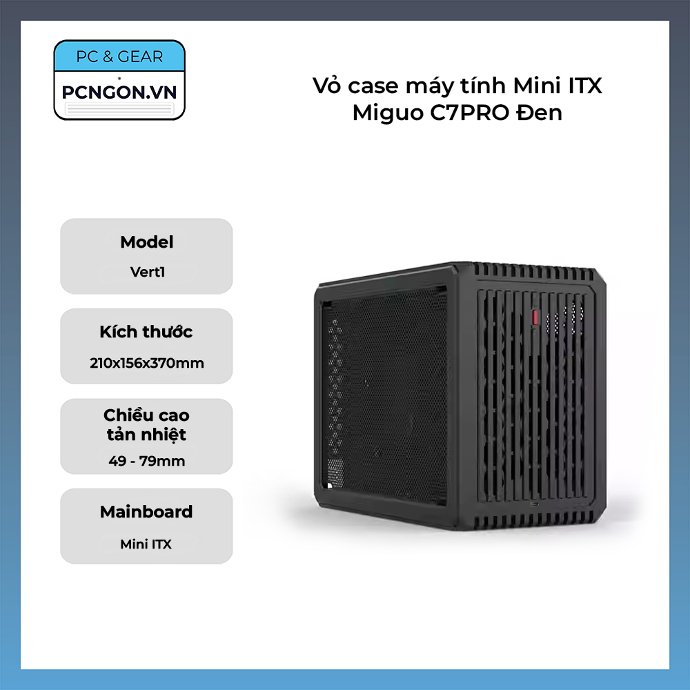 Vỏ Case Máy Tính Mini Itx Miguo C7pro Đen