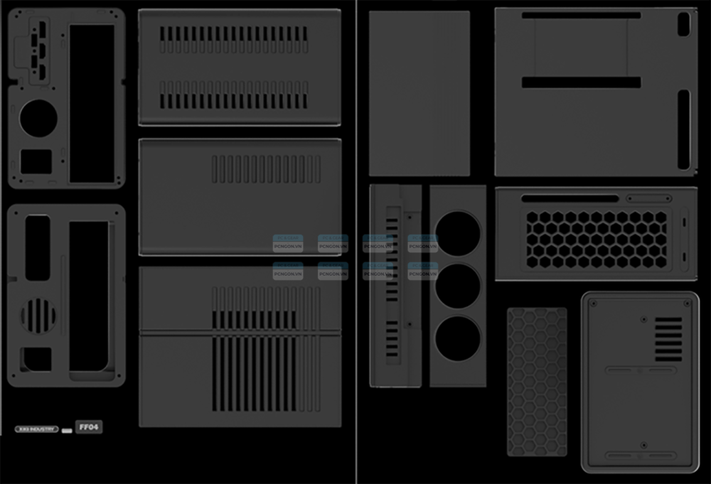 Vỏ Case Máy Tính Mini Itx Xikii Industry Ff04 Lp - Đen 6