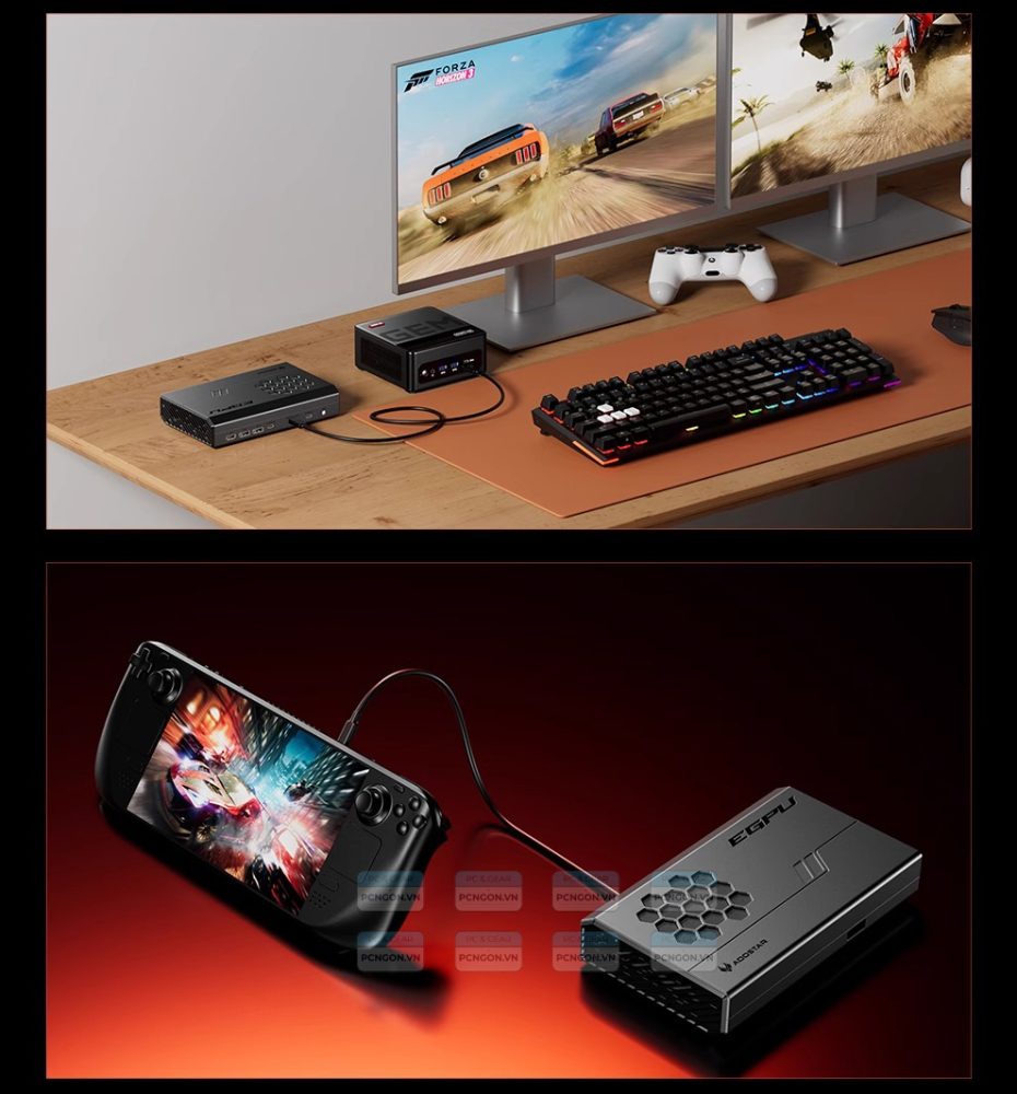 Card đồ Họa Rời Egpu Aoostar Xg76xt Amd 7600xt 8gb Gddr6 Usb4 3