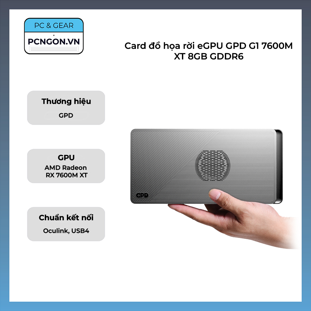 Card đồ Họa Rời Egpu Gpd G1 7600m Xt 8gb Gddr6