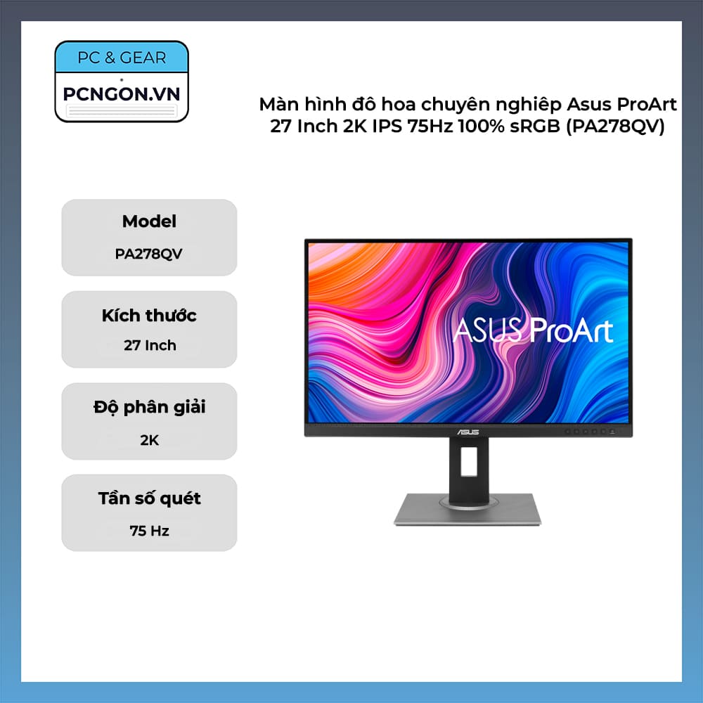 Asus ProArt 27 Inch 2K IPS 75Hz