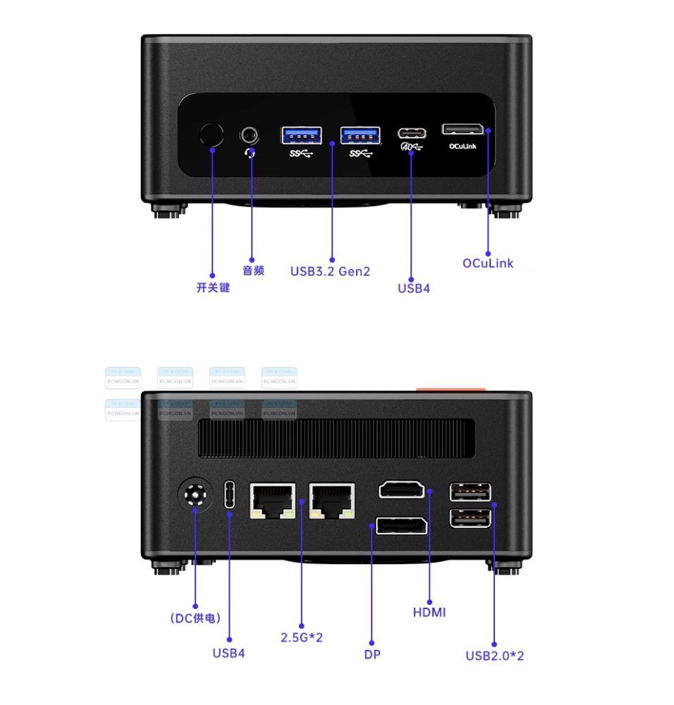 Máy Tính Mini Pc Aoostar Gem12 Max Amd Ryzen 7 8845hs 10