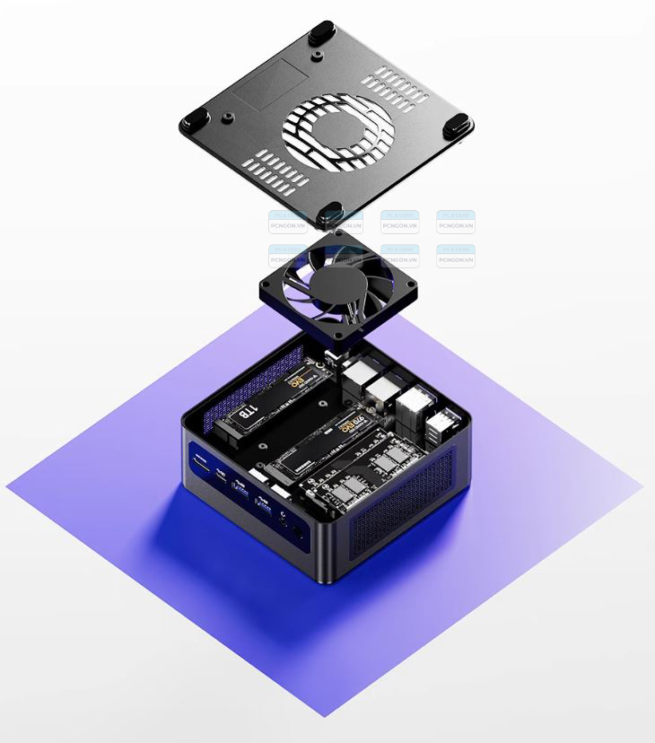 Máy Tính Mini Pc Aoostar Gem12 Max Amd Ryzen 7 8845hs 8