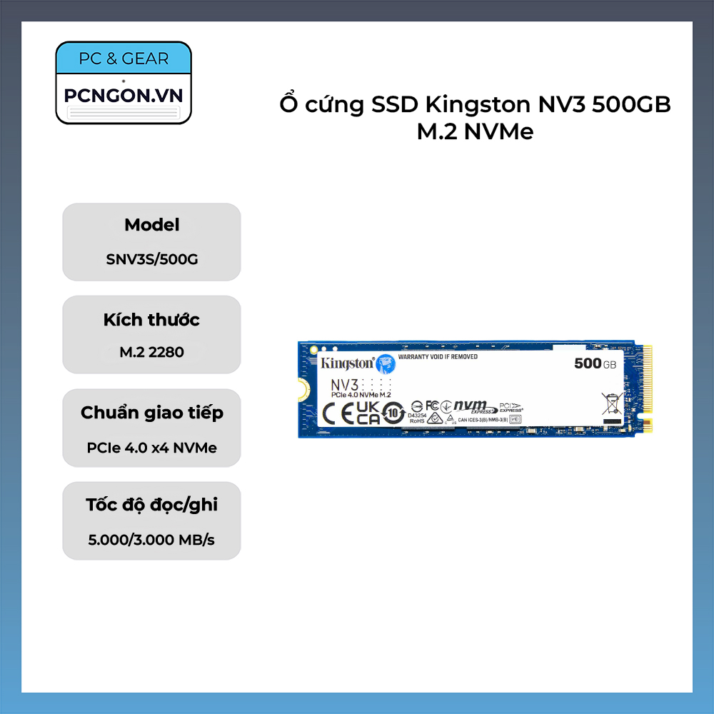 Ổ Cứng Ssd Kingston Nv3 500gb M.2 Nvme