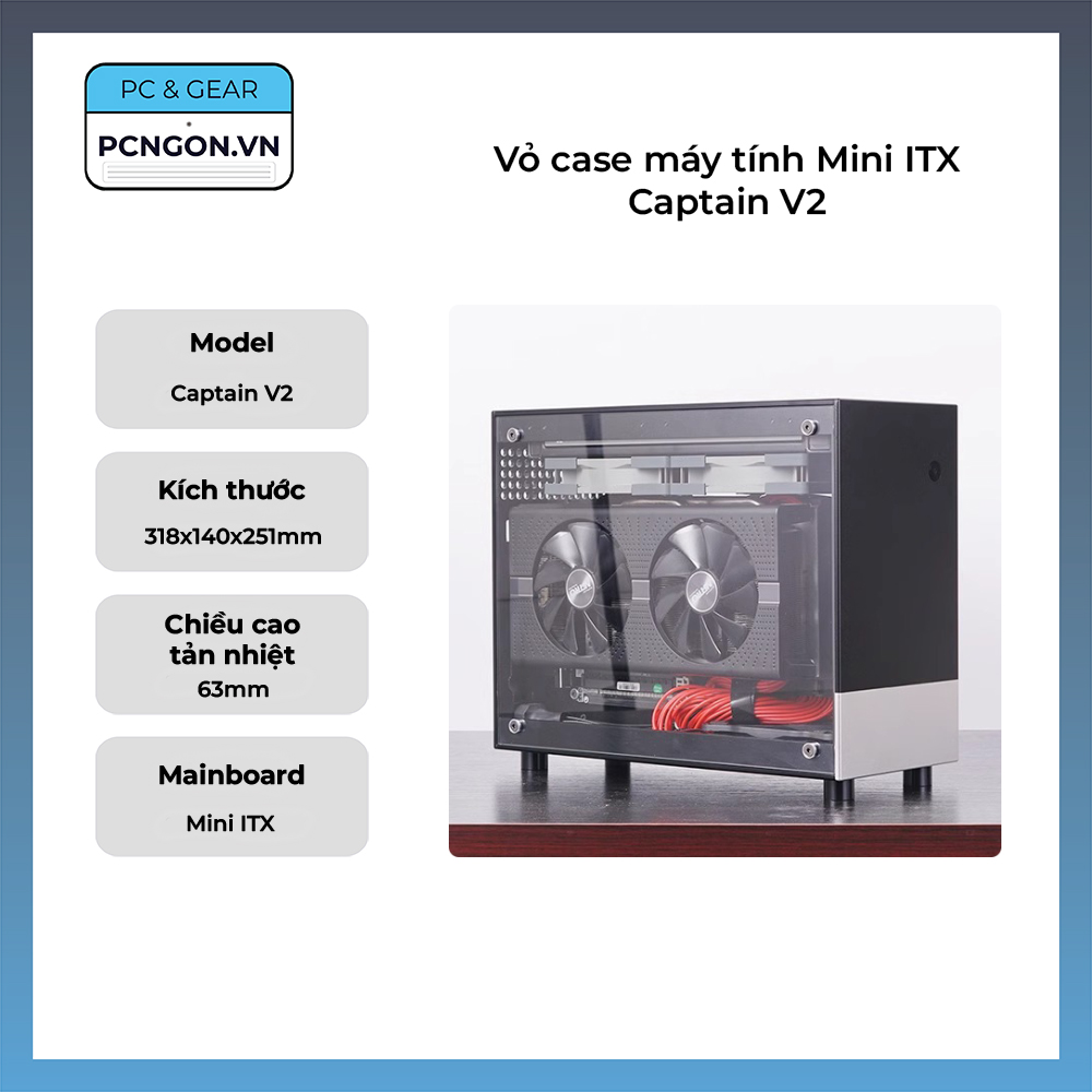 Vỏ Case Máy Tính Mini Itx Captain V2
