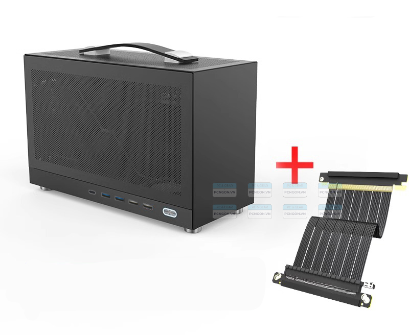 Vỏ Case Máy Tính Mini Itx Shiny Snake S400 Pro Đen (kèm Riser 4.0) 1