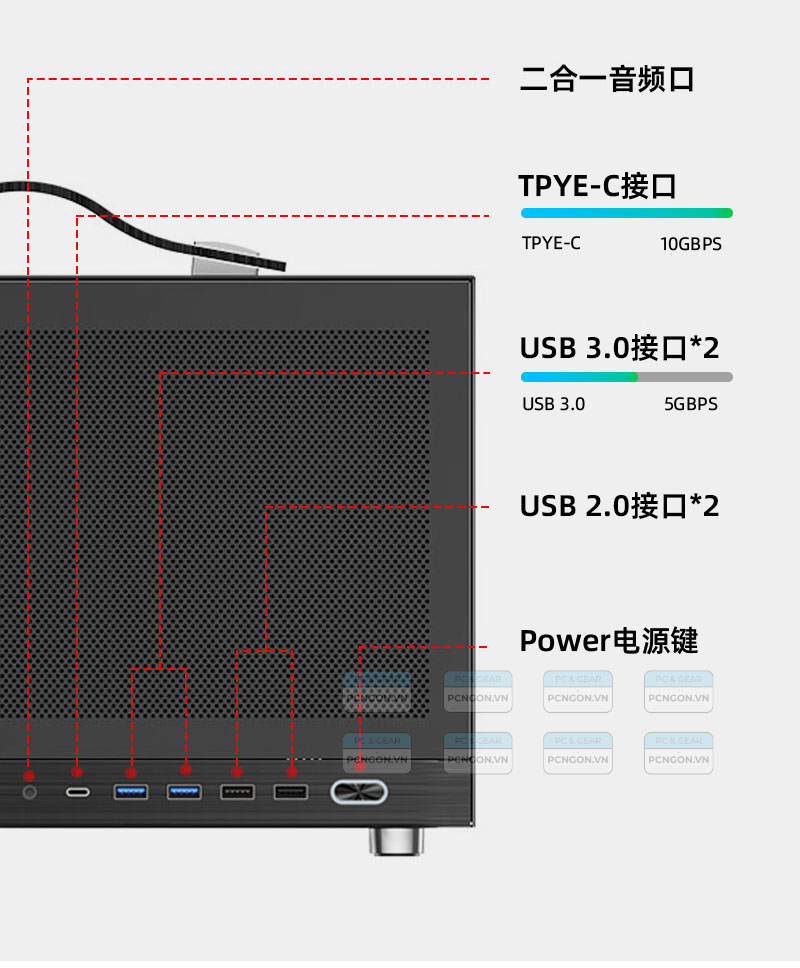 Vỏ Case Máy Tính Mini Itx Shiny Snake S400 Pro Đen (kèm Riser 4.0) 7