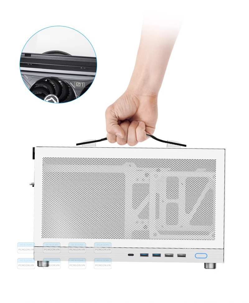 Vỏ Case Máy Tính Mini Itx Shiny Snake S400 Pro Trắng (kèm Riser 3.0) 1