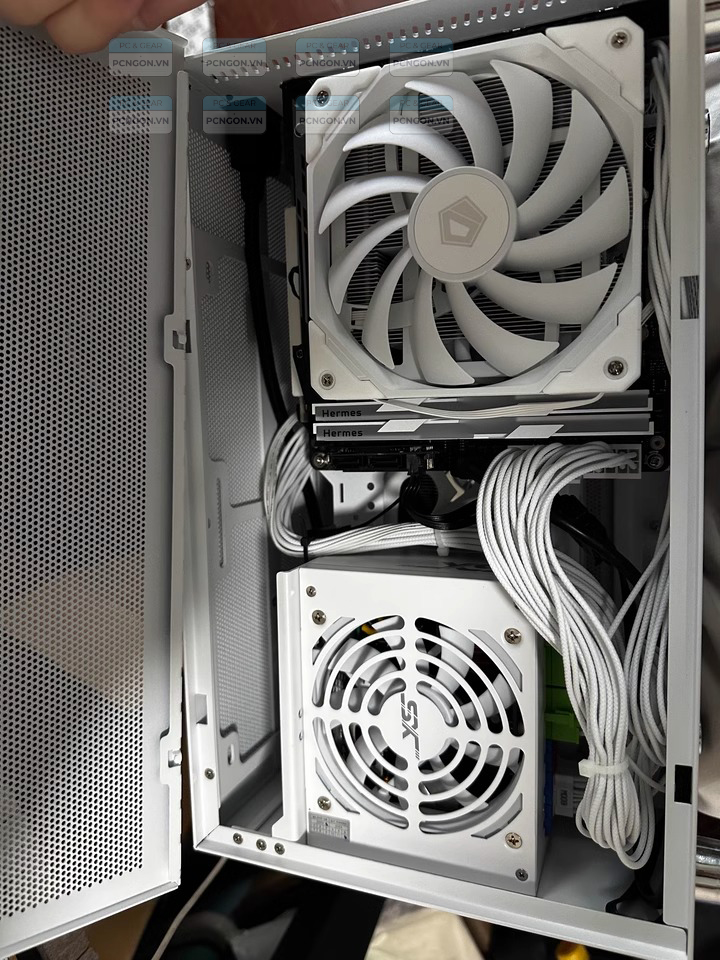 Vỏ Case Máy Tính Mini Itx Shiny Snake S400 Pro Trắng (kèm Riser 3.0) 4