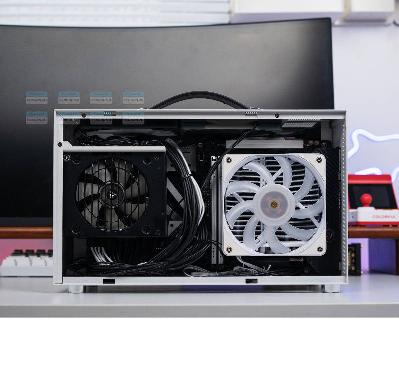 Vỏ Case Máy Tính Mini Itx Shiny Snake S400 Pro Trắng (kèm Riser 3.0) 5