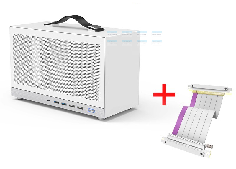 Vỏ Case Máy Tính Mini Itx Shiny Snake S400 Pro Trắng (kèm Riser 3.0) 9