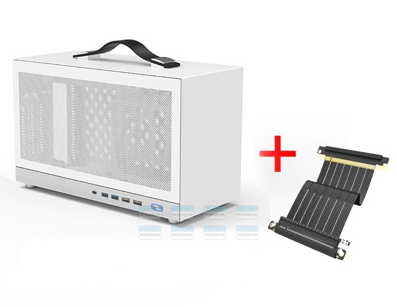 Vỏ Case Máy Tính Mini Itx Shiny Snake S400 Pro Trắng (kèm Riser 4.0) 1