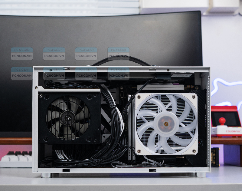 Vỏ Case Máy Tính Mini Itx Shiny Snake S400 Pro Trắng (kèm Riser 4.0) 5
