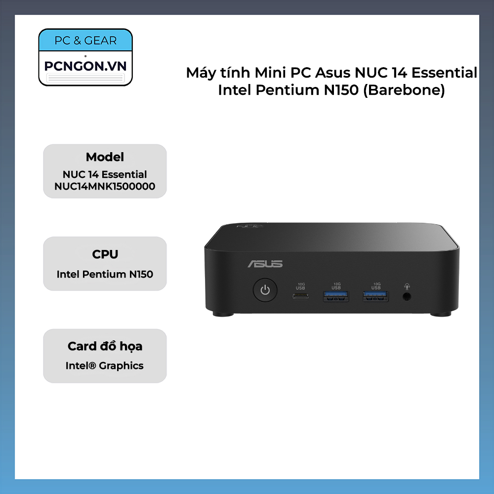 Máy Tính Mini Pc Asus Nuc 14 Essential Intel Pentium N150 (barebone)