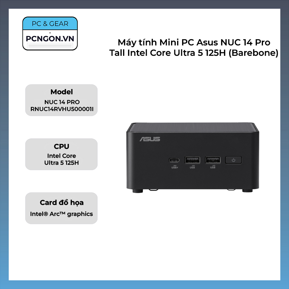 Máy Tính Mini Pc Asus Nuc 14 Pro Tall Intel Core Ultra 5 125h (barebone)