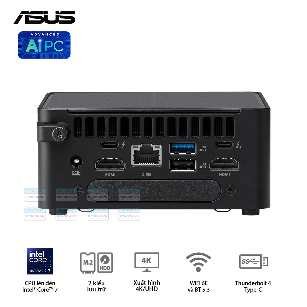 Máy Tính Mini Pc Asus Nuc 14 Pro Tall Intel Core I3 100u (barebone) 2
