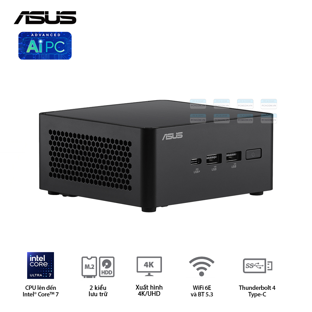 Máy Tính Mini Pc Asus Nuc 14 Pro Tall Intel Core I3 100u (barebone) 6
