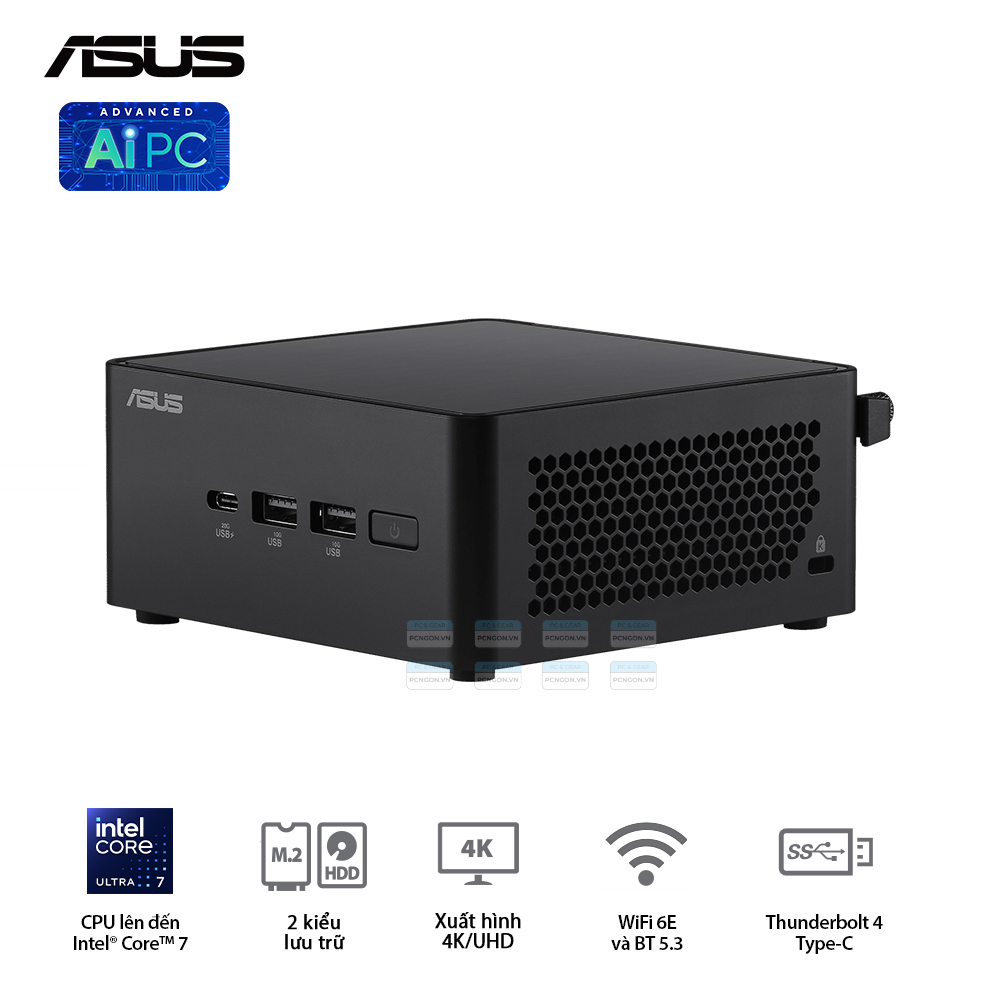 Máy Tính Mini Pc Asus Nuc 14 Pro Tall Intel Core I3 100u (barebone) 7