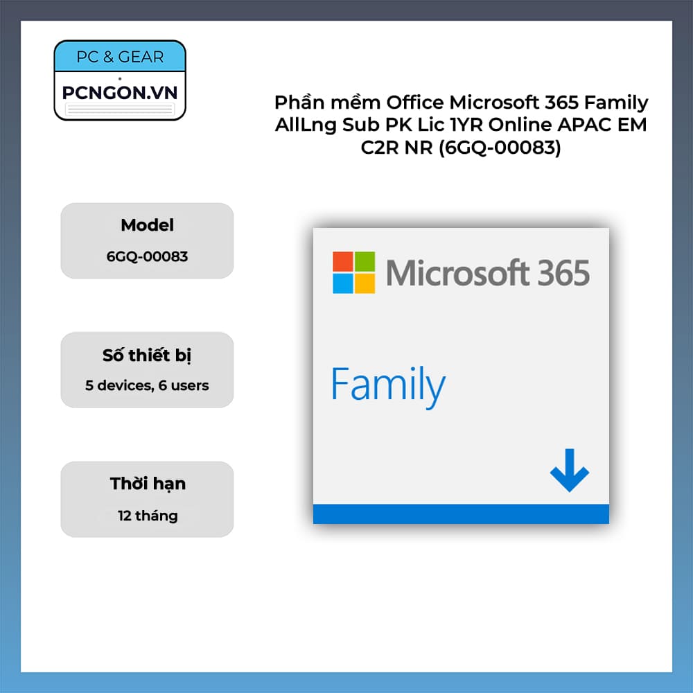 Phần mềm Office Microsoft 365 Family