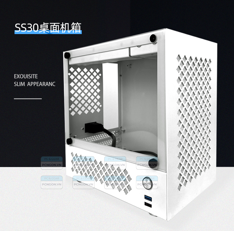 Vỏ Case Máy Tính Mini Itx Alla Ss30 Trắng 5