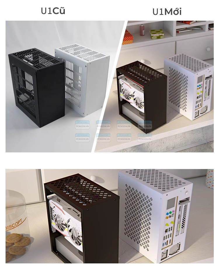 Vỏ Case Máy Tính Mini Itx Alla U1 Đen (thiết Kế Mới) 2