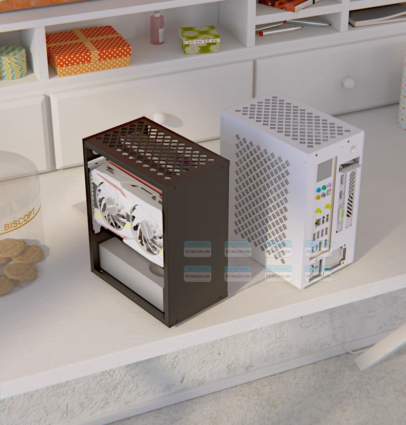 Vỏ Case Máy Tính Mini Itx Alla U1 Đen (thiết Kế Mới) 7
