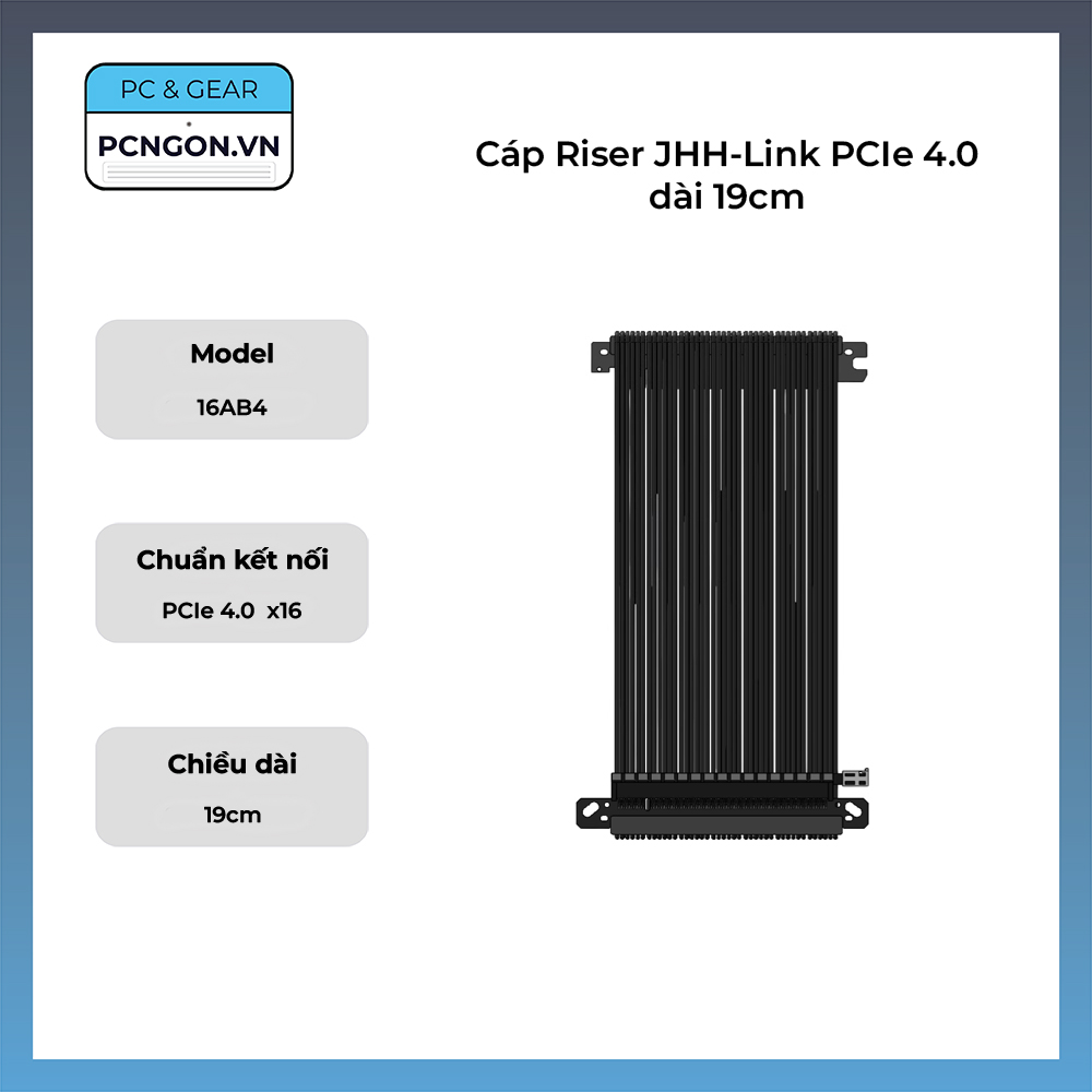 Cáp Riser JHH-Link PCIe 4.0 dài 19cm