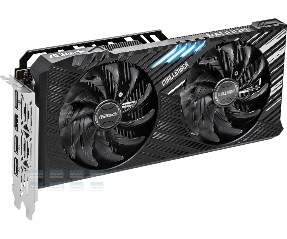 Card Màn Hình Asrock Amd Rx 7600 Xt Challenger 16gb Oc 3