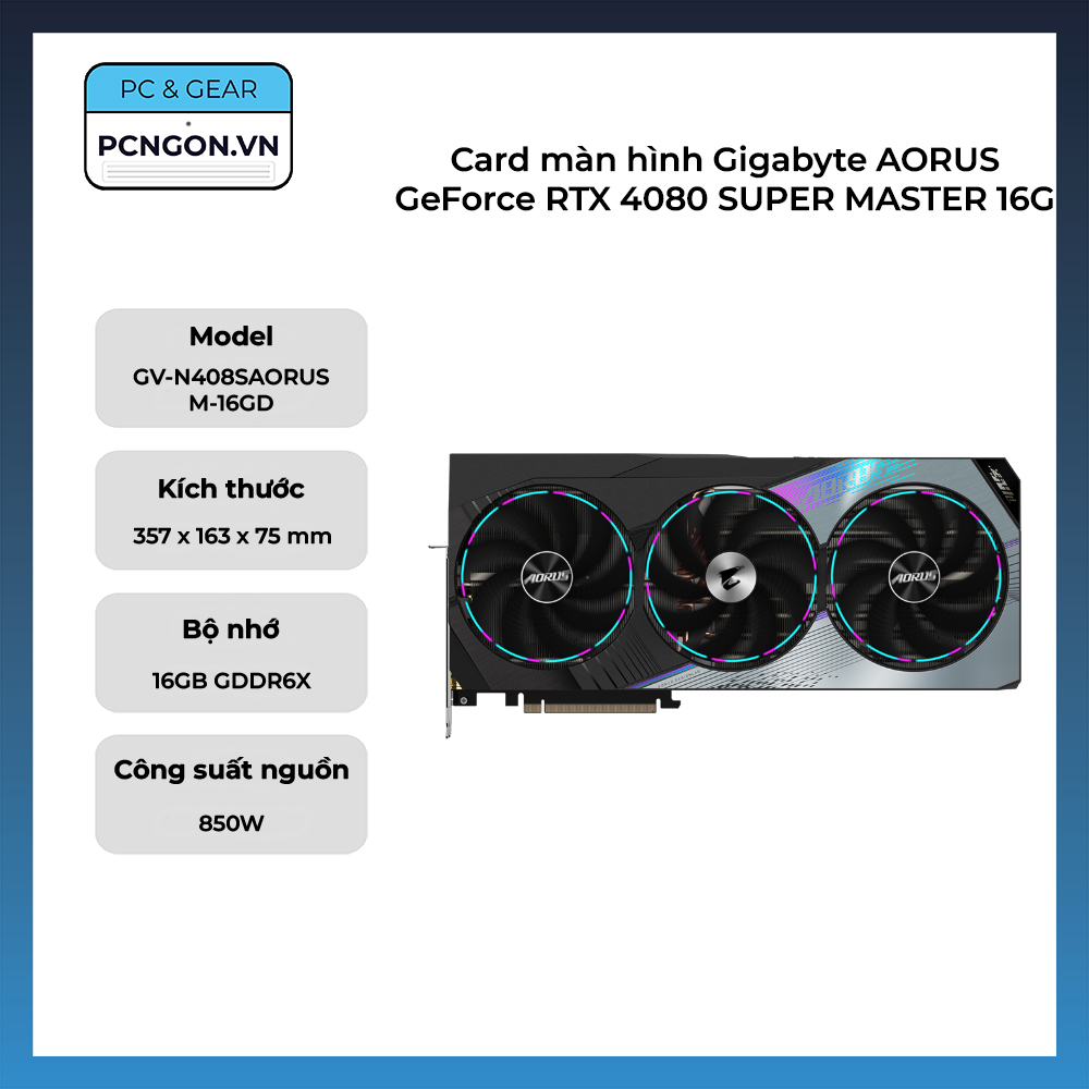 Card Màn Hình Gigabyte Aorus Geforce Rtx 4080 Super Master 16g