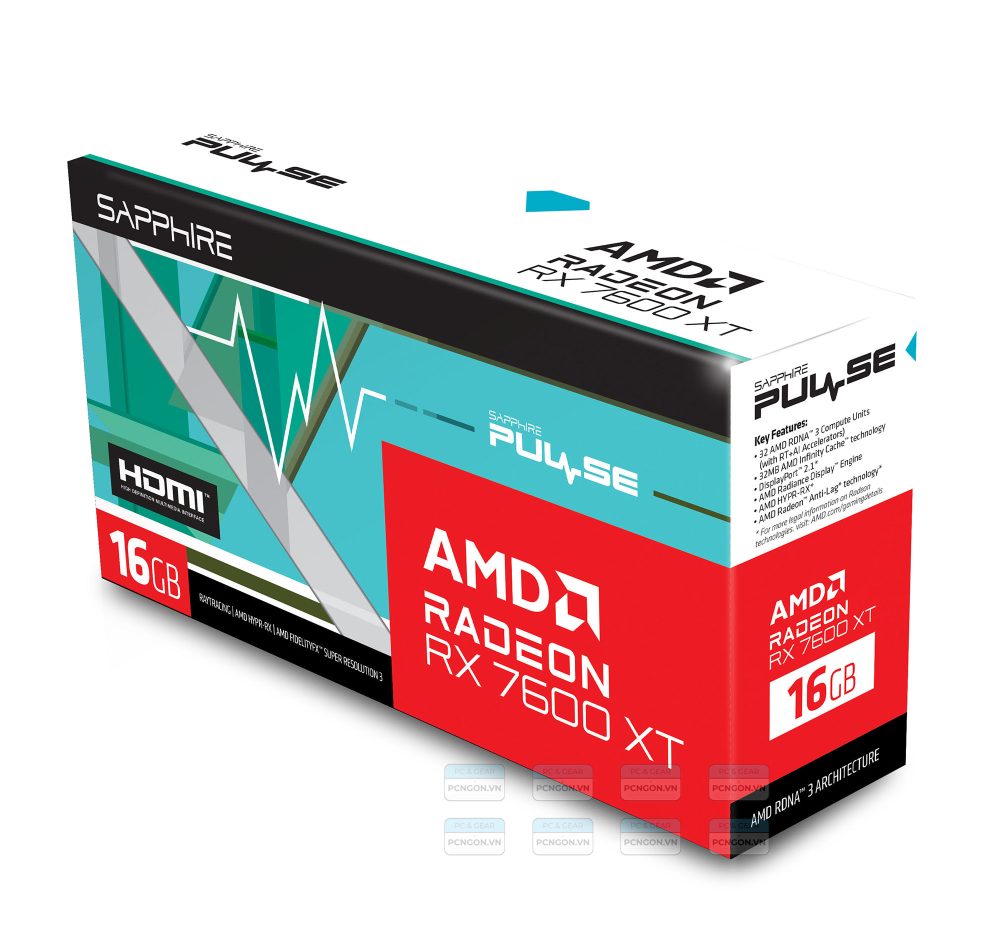 Card Màn Hình Sapphire Pulse Amd Radeon Rx 7600 Xt 16gb 6