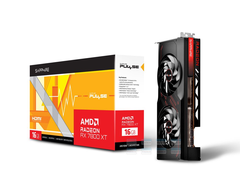 Card Màn Hình Sapphire Pulse Amd Radeon Rx 7800 Xt 16gb 8