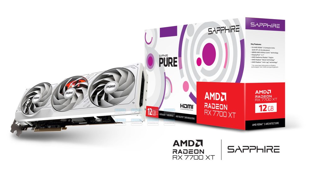 Card Màn Hình Sapphire Pure Amd Radeon Rx 7700 Xt 12gb 6