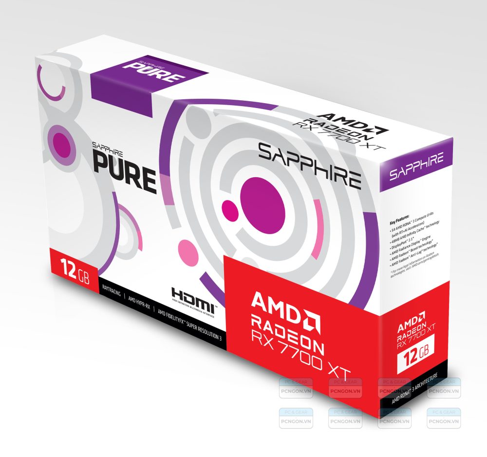 Card Màn Hình Sapphire Pure Amd Radeon Rx 7700 Xt 12gb 8