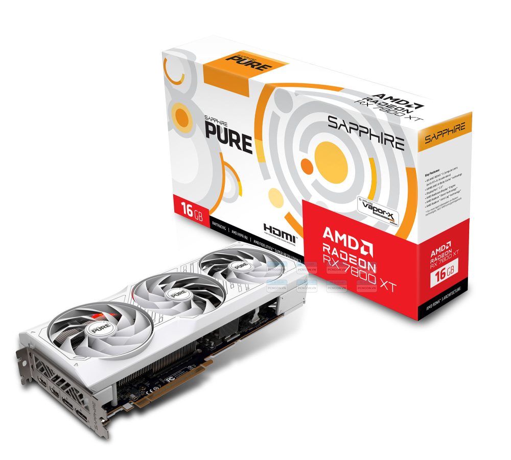 Card Màn Hình Sapphire Pure Amd Radeon Rx 7800 Xt 16gb Gaming Oc 7