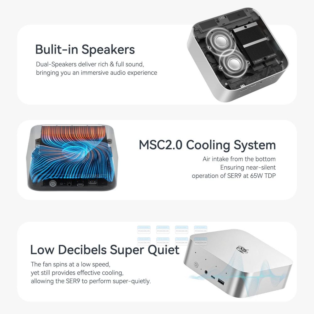 Máy Tính Mini Pc Beelink Ser9 Pro Amd Ryzen Ai Zyen 9 365 Ai Pc (ram 32gb, 0gb Ssd) 8