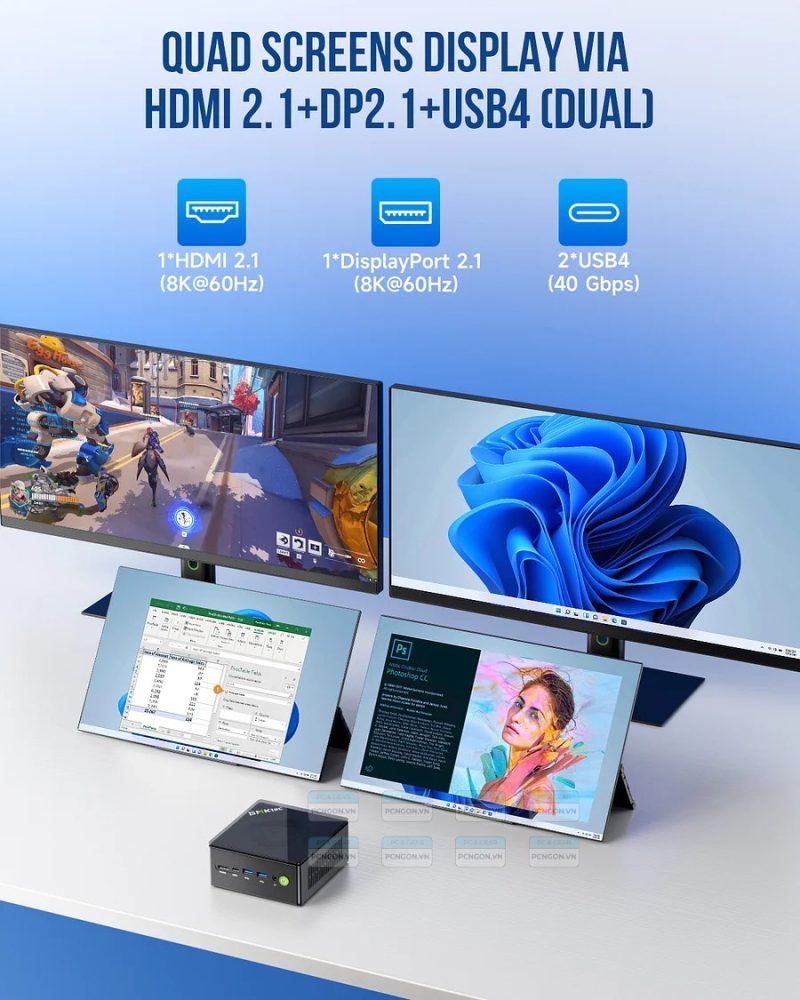 Máy Tính Mini Pc Gmktec K8 Plus Amd Ryzen 7 8845hs 9