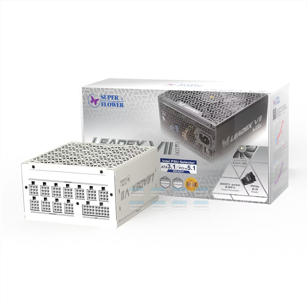 Nguồn Super Flower Leadex Vii Platinum Pro 1000w Atx 3.1 White 9
