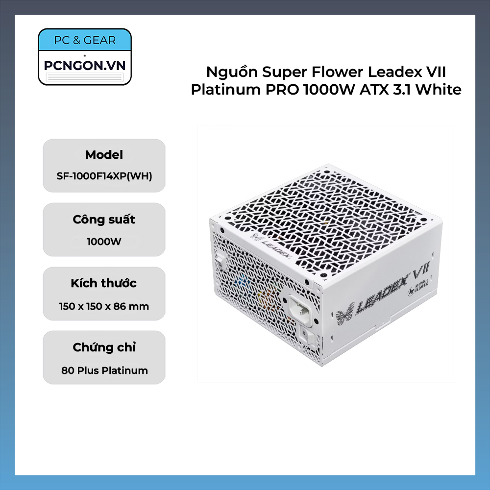 Nguồn Super Flower Leadex Vii Platinum Pro 1000w Atx 3.1 White