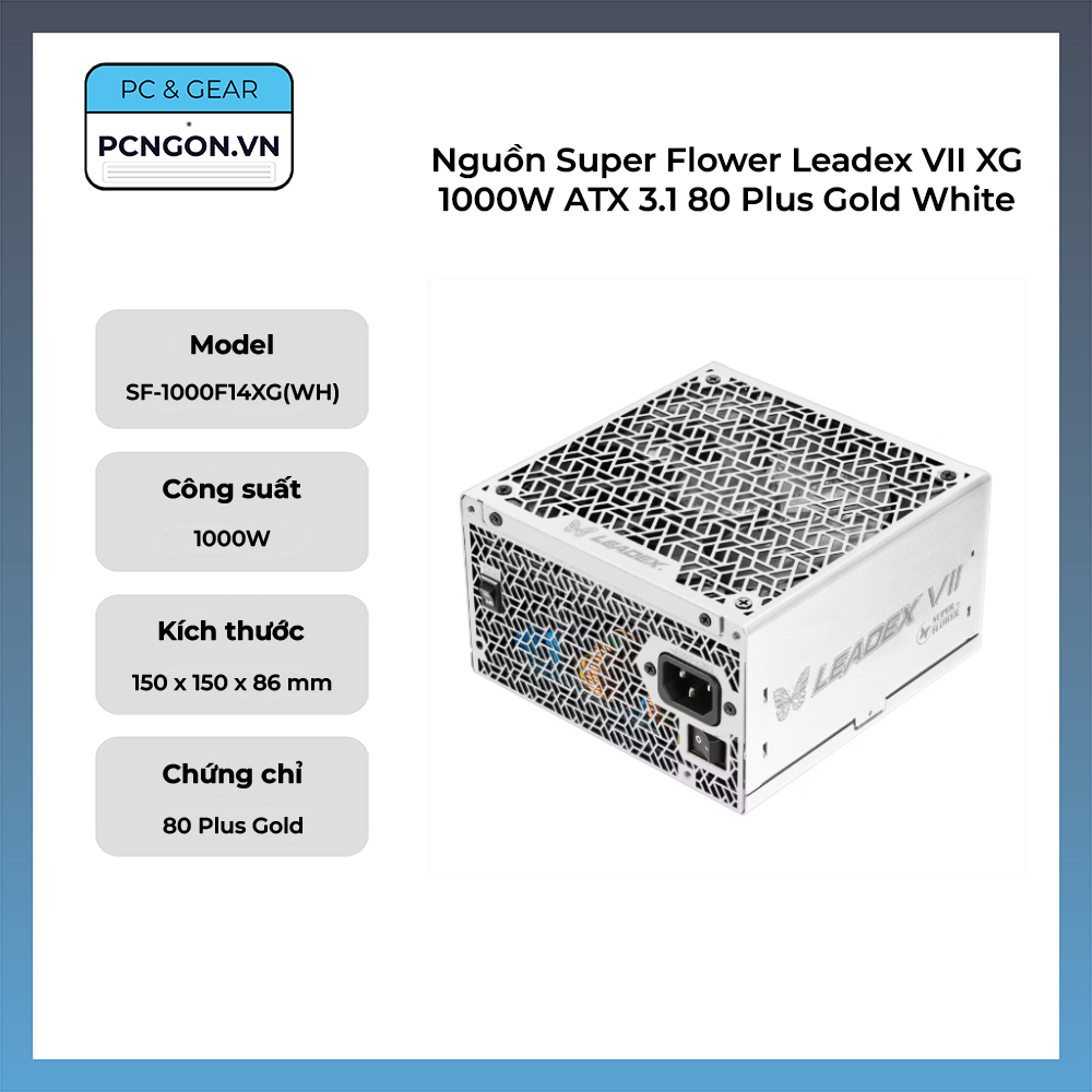 Nguồn Super Flower Leadex Vii Xg 1000w Atx 3.1 80 Plus Gold White