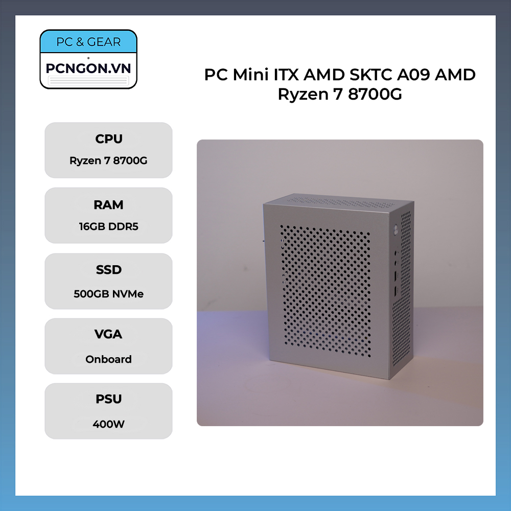 Pc Mini Itx Amd Sktc A09 Amd Ryzen 7 8700g